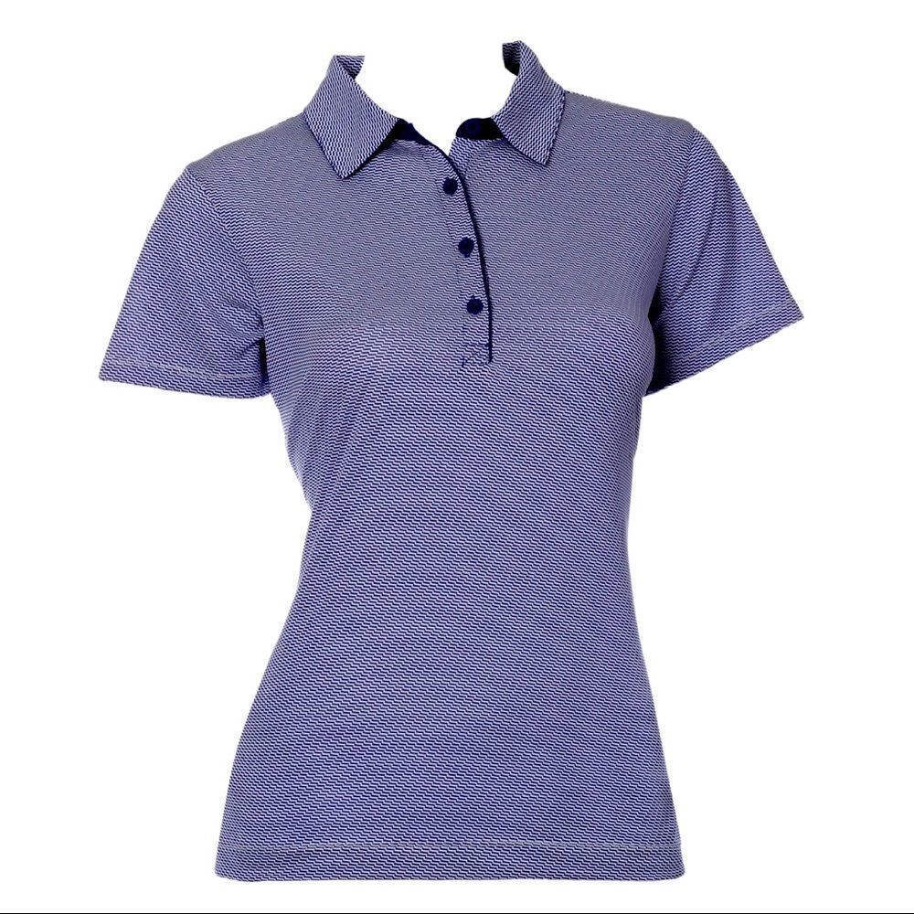 NWT EP Blue Geo Jacquard Golf Polo Sz M